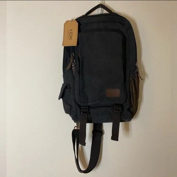 NWT S-Zone Sling Backpack in Dark Grey Canvas - Picture 7 of 12